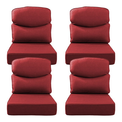Ensemble de coussin de siège et de dossier pour patio en forme de croissant de 6 po avec housse amovible Deb