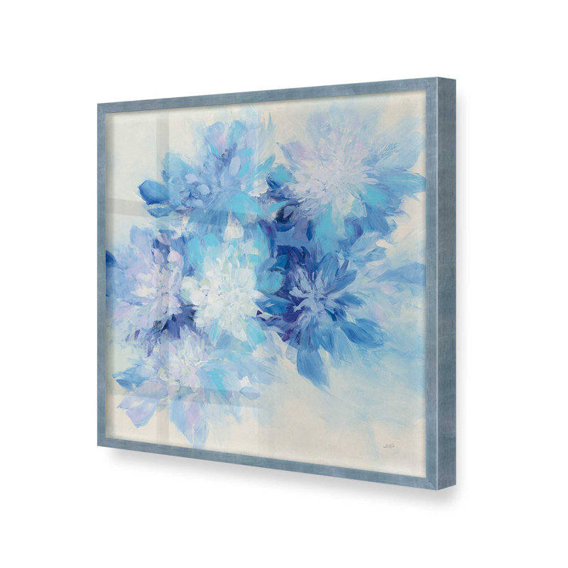 Motif de neige en fleurs, Cadre simple électrique ciel électrique, bois ma, H 13,5 po x l 13,5 po