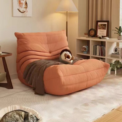 Boneless Bean Bag Chairs, Armless Fireside Chair For Adults Single Seat Sofa Couch Memory Foam Bean Bag Sofa Lazy Floor Sofa (brown)