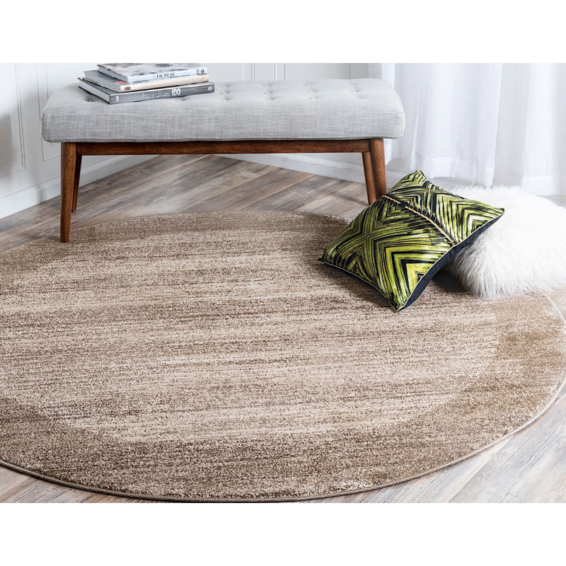 Hermina Beige Area Rug, Round 4'1"