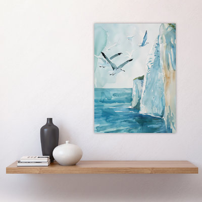 Cliffs of Dover England Seagulls Coastal Wall Art Print
