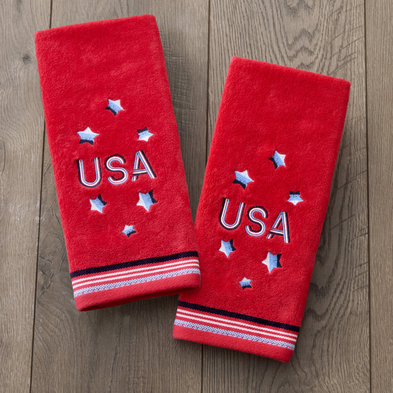 USA EMBELLISHED HAND-RED