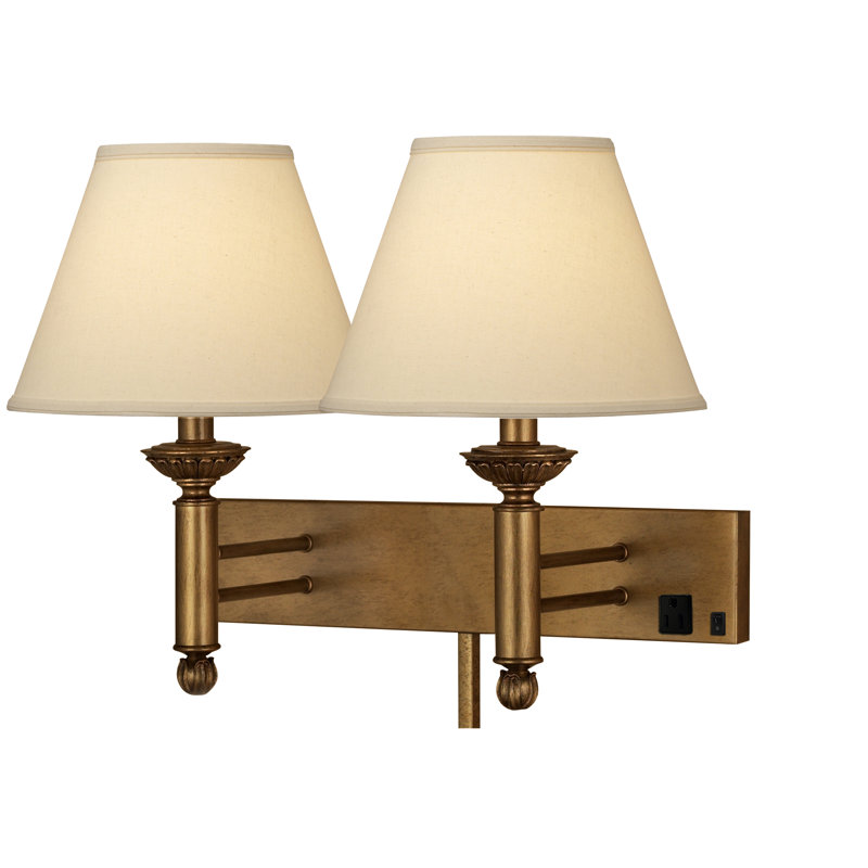 Steel Plug-in Armed Sconce