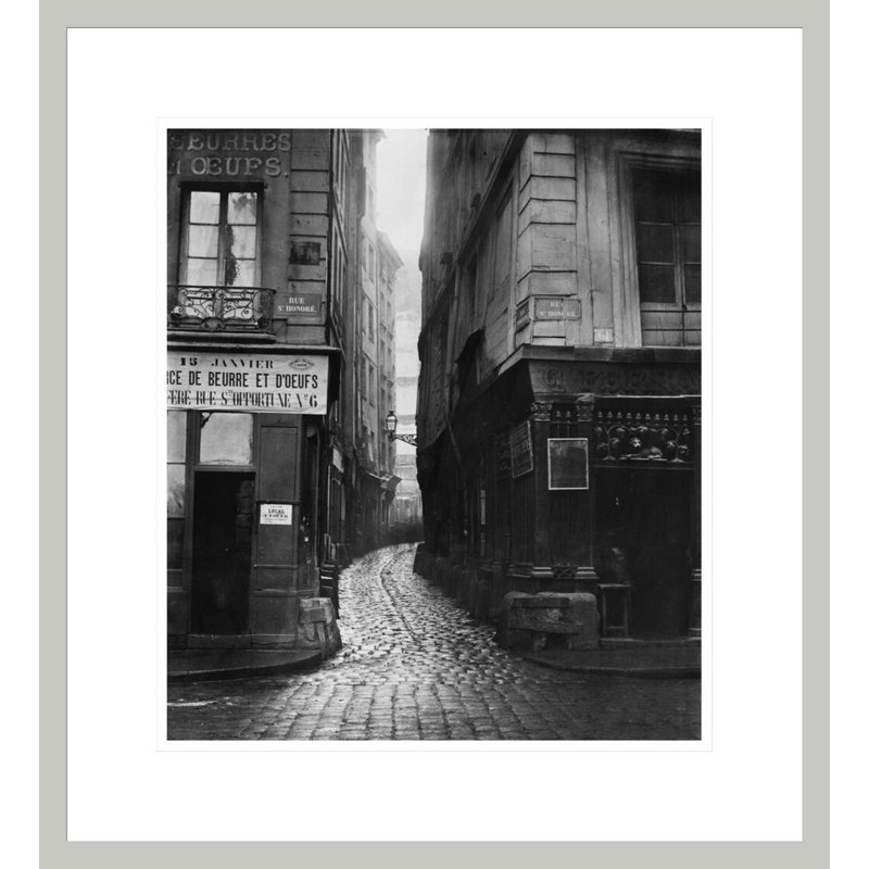 «Rue Tirechape from rue St. Honore Paris» par Charles Marville, impression giclée encadrée, 19.49" H x 17.75" W