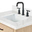 Meuble-lavabo simple en bois massif 30 po avec plateau en quartz Carrara de 1,5 po Tidworth-718797188-732664374