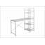 Bureaux, bureau d'ordinateur moderne de L 48 po avec tablettes de rangement, stratifié blanc | Blanc | Panneau de fibres à densité moyenne-73234705