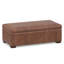 Banc repose-pieds avec rangement caché contemporain en cuir végétalien l 48 po Gabbie-1148291397
