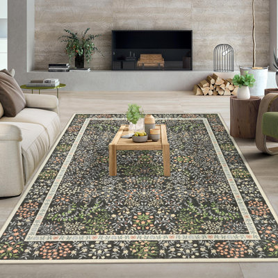 Tapis lavables pour le salon Tapis modernes abstraits pour la chambre à coucher Tapis de salle à manger Revêtement antidérapant en caoutchouc Tapis décoratif pour bureau de chambre de bébé