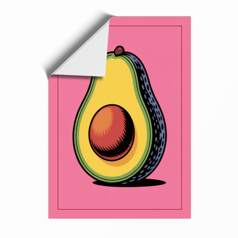 Avocado Heart Modern - Print, Unframed, A3 - 42.0 x 29.7 cm