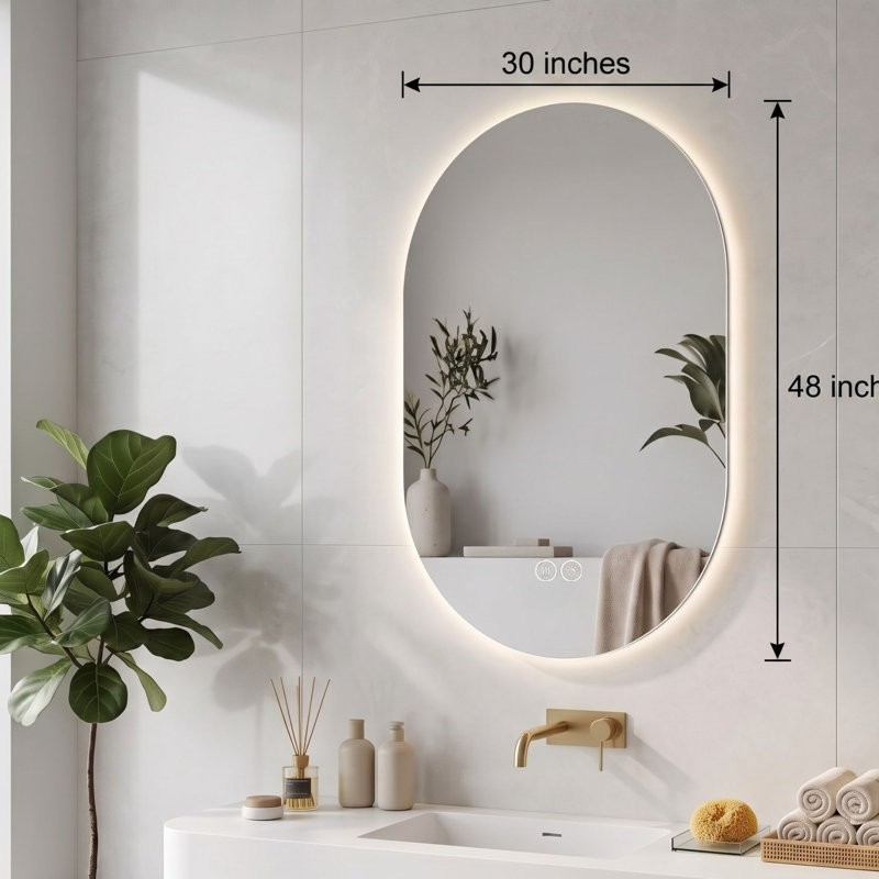 Ensemble meuble-lavabo suspendu noir de 122 cm avec lavabo intégré et miroir de courtoisie à DEL de 122 x 76 cm