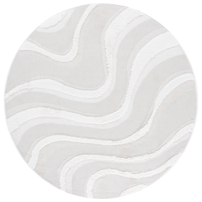Fahrie Trends Performance Abstract Rug, Round 6'7"