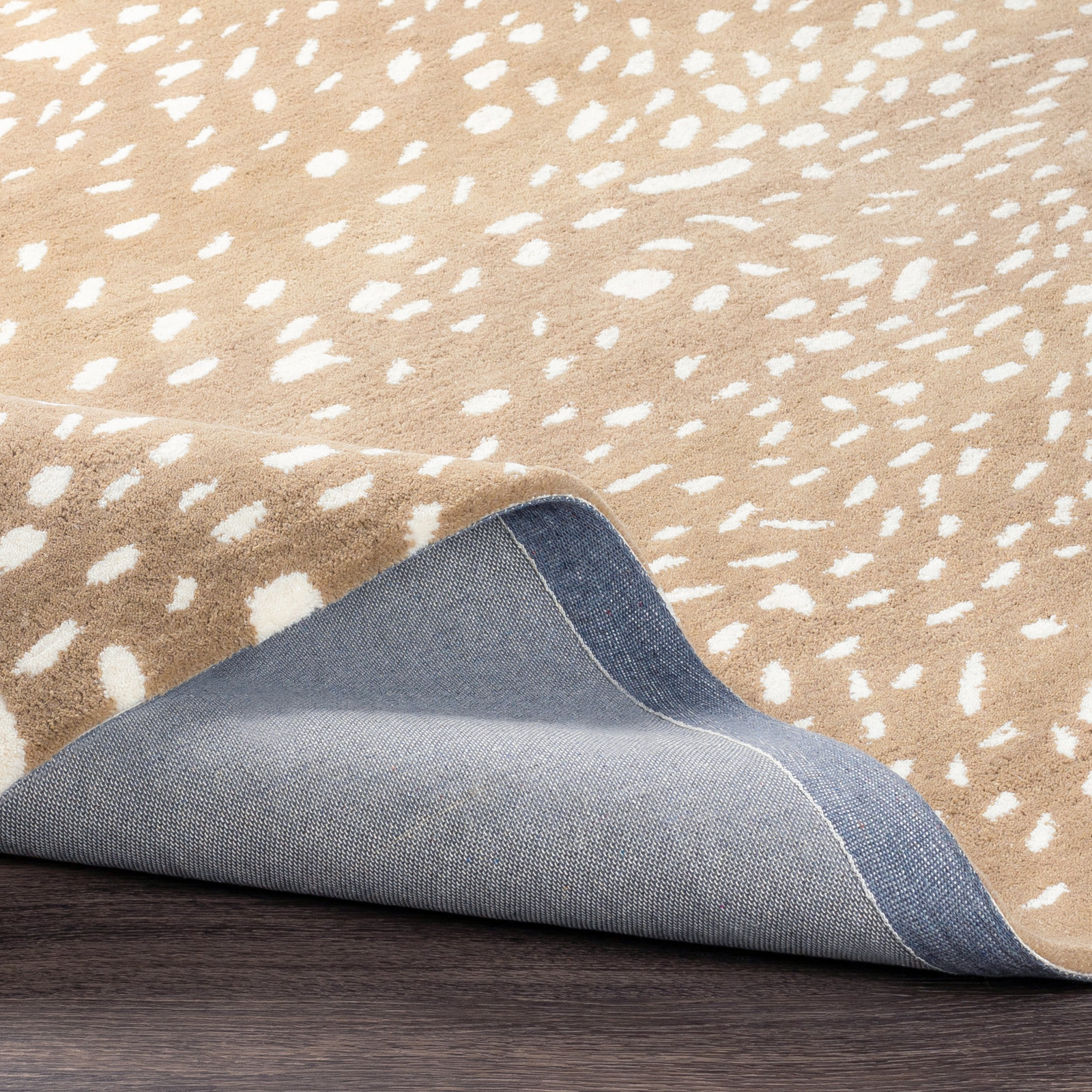 Jona Light Brown Hand-Tufted Wool Rug, Oval 8' x 10'