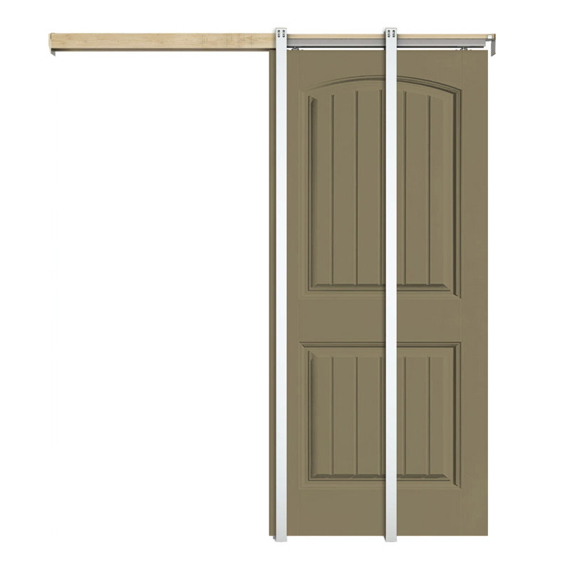 Portes de placard coulissantes en bois manufacturé, Vert olive, 36 po x 80 po