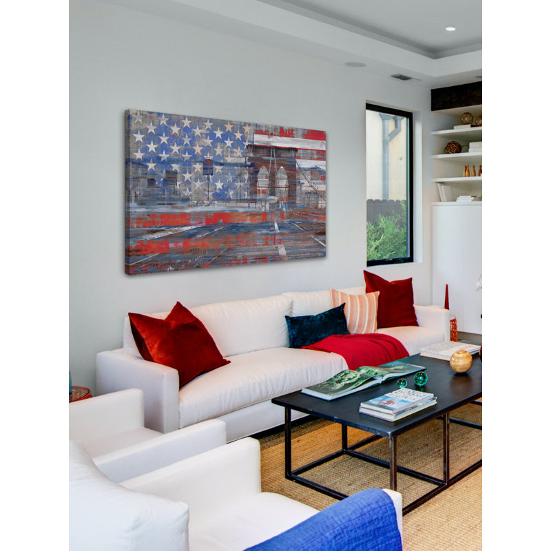 « patriotism » par parvez taj,, reproduction d’art sur toile tendue, H 30 po x l 45 po x P 1,5 po