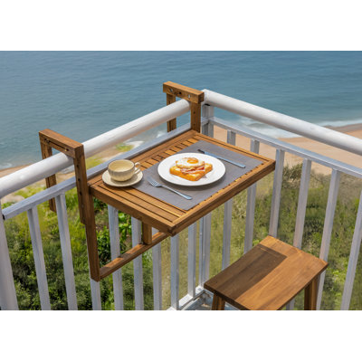Solid Acacia Wood Folding Balcony Table