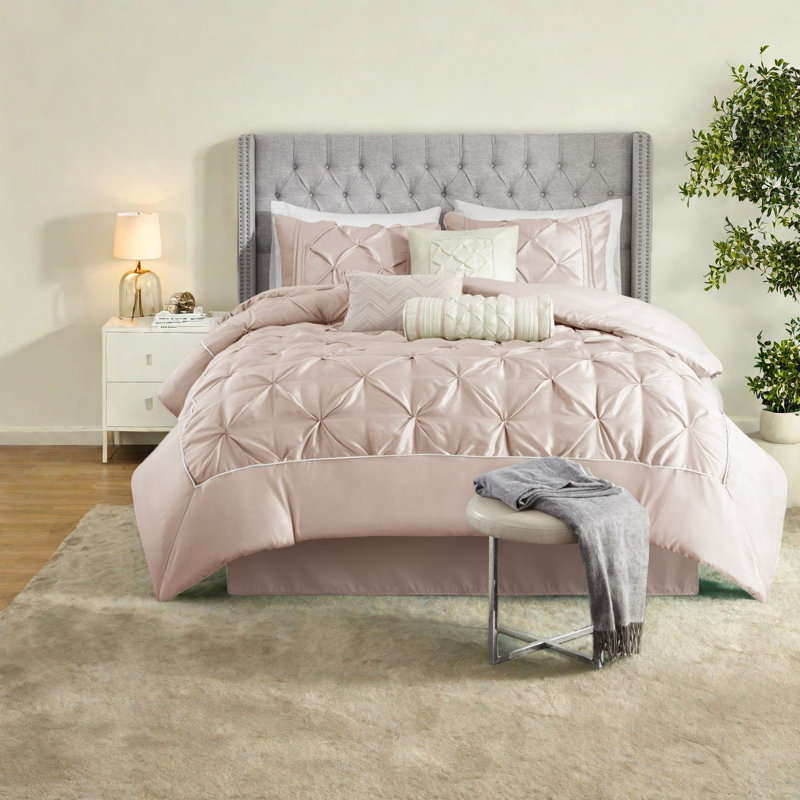 De literie pour lit double, style moderne capitonné en polyester pour la maison