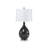 Stunning Glass Grey/Silver Timeless Table Lamp with Linen Shade (Set of 2)