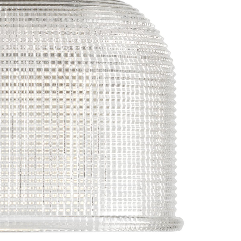 Wortman Glass Flush Mount, Chrome