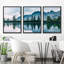 «Noway Natural Landscape Green Mountain Lake Forest Reflection», impression sur toile 3 pièces-70097506-70097507
