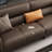 Coffee Genuine Leather Modular Sofa cushion couch