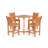 Teak Patio Dining Set with Rectangular Table-1234020143