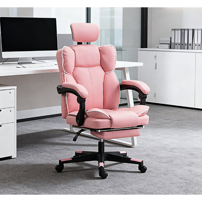 Chaise de bureau pratique, Rose, Noir