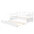 Twin Daybed With Trundle Bed, Solid Wood Build For Space Solution White Hideaway Trundle, Strong Various Home Spaces And Needs