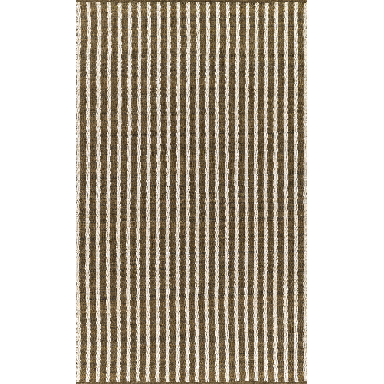 Acerra Hand Woven PET Striped Brown Indoor Outdoor Rug, Rectangle 2' x 3'