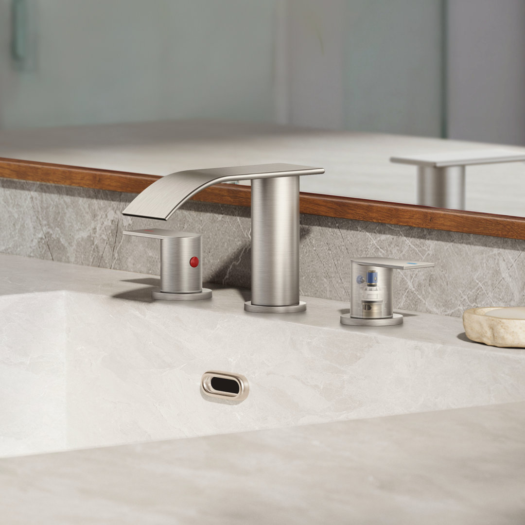 Widespread 2-handle Bathroom Faucet with Drain Assembly FURUISI 