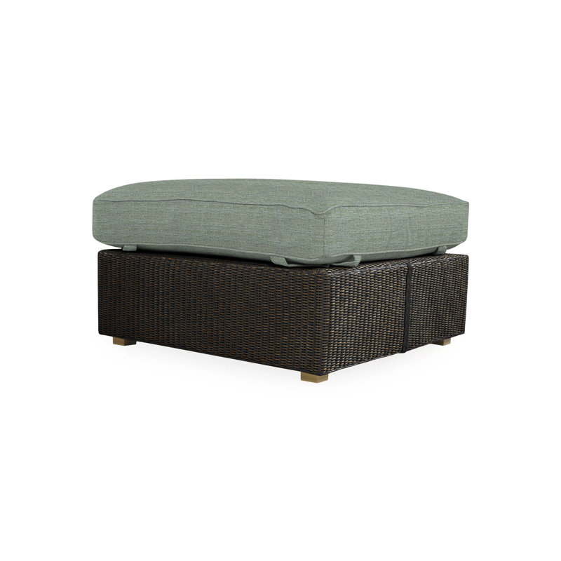 Hamptons Outdoor Ottoman, Cottage Pepper, Mink