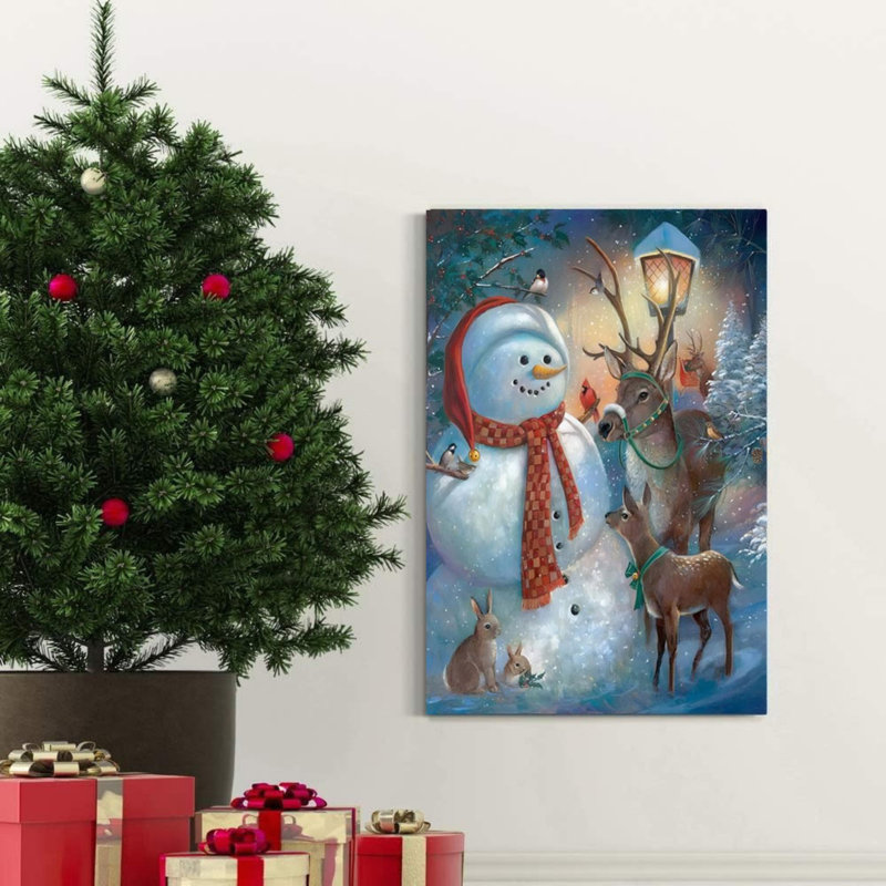 Art festif sur toile 24 po x 36 po