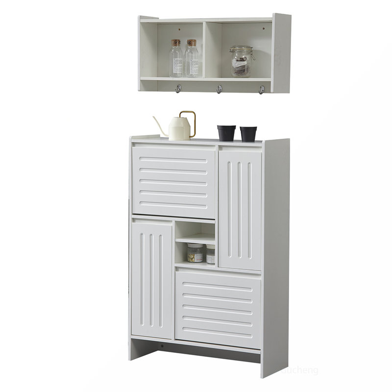 Versatile Narrow Shoe Cabinet with Multiple Storage Options for Home Organization