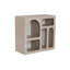 Console moderne, couleurs travertin et grès, 31,5 po x 29,1 po x 14,6 po | 100% panneau de particules enduit de mélamine, épaisseur: 0,7 pouce | Design élégant pour le salon et le vestibule, durable et élégant-815921939