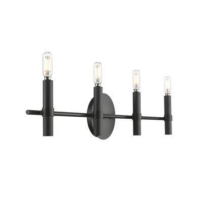 Obyrne 6" High 4-Light Vanity - Matte Black