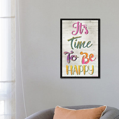 It's Time To Be Happy by Jennifer Lambein - Gallery-Wrapped Canvas Giclée on Canvas