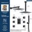  Système de pomme de douche thermostatique double, robinet de douche à pluie haute pression 12 "avec douchette et jet pour le corps-89069595