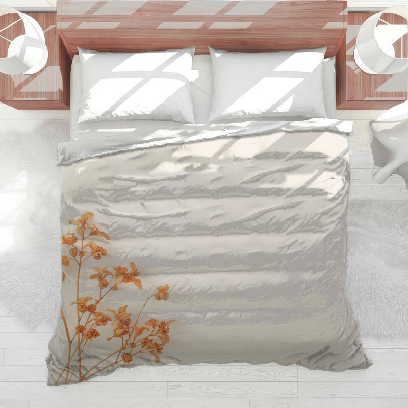 Dried Orange Flowers Comforter, Twin