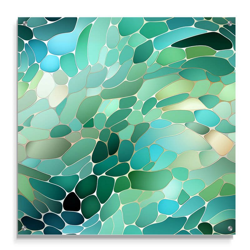 Cosmas - art mural abstrait en acrylique, H 16 po x l 16 po