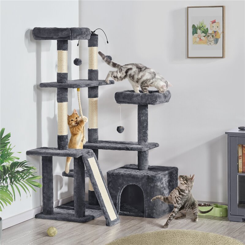 Sandston Multilevel Plush 54” Cat Tree