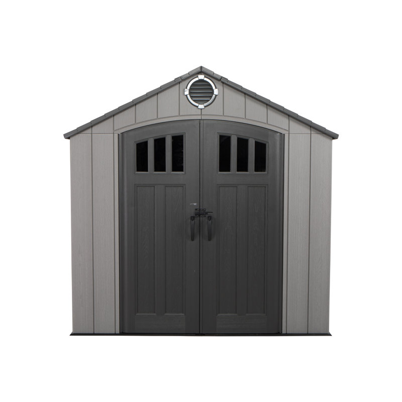 Lifetime 8 Ft. x 7.5 Ft. High-Density Polyethylene (Plastic) Outdoor Storage Shed with Steel-Reinforced Construction