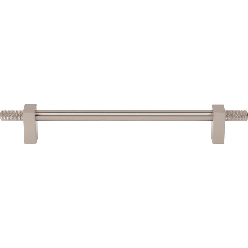 Larkin 4 Knurled Ends Bar Pull, Satin Nickel, 3 3/4"