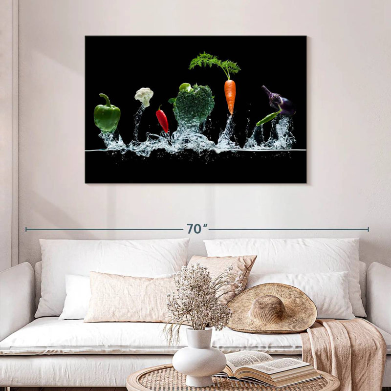 Yarlin Vegetables Splash, 30" H x 45" W
