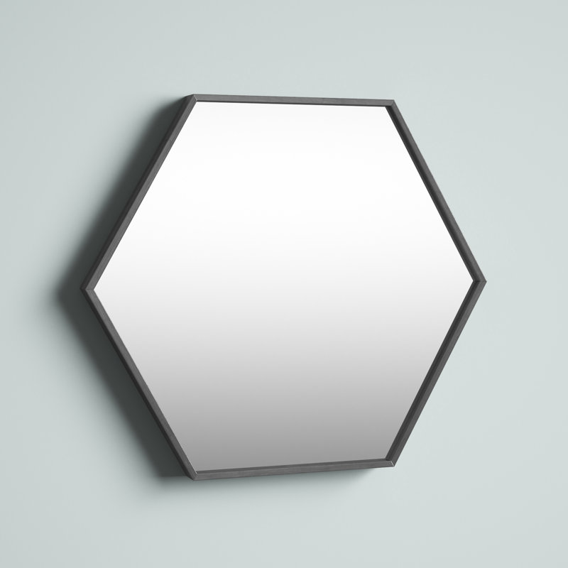 Miroir décoratif Logsdon, Argent foncé, 25 po x 22 po