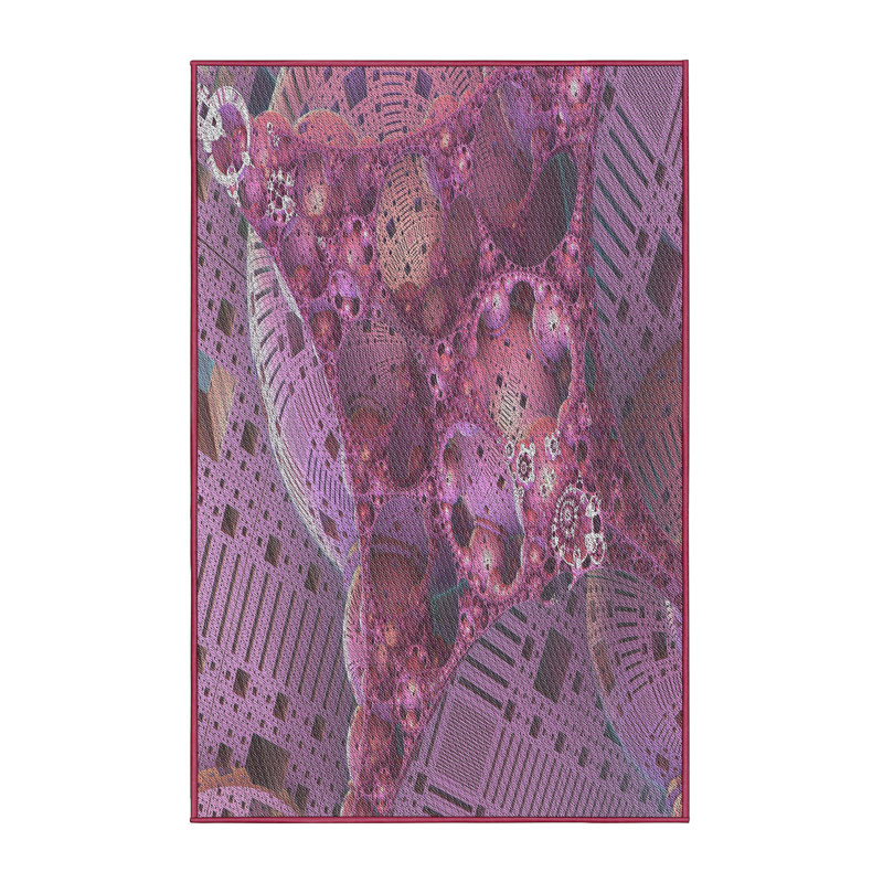 Tapis mauve à métier motorisée, Rectangle 5 pi x 7 pi