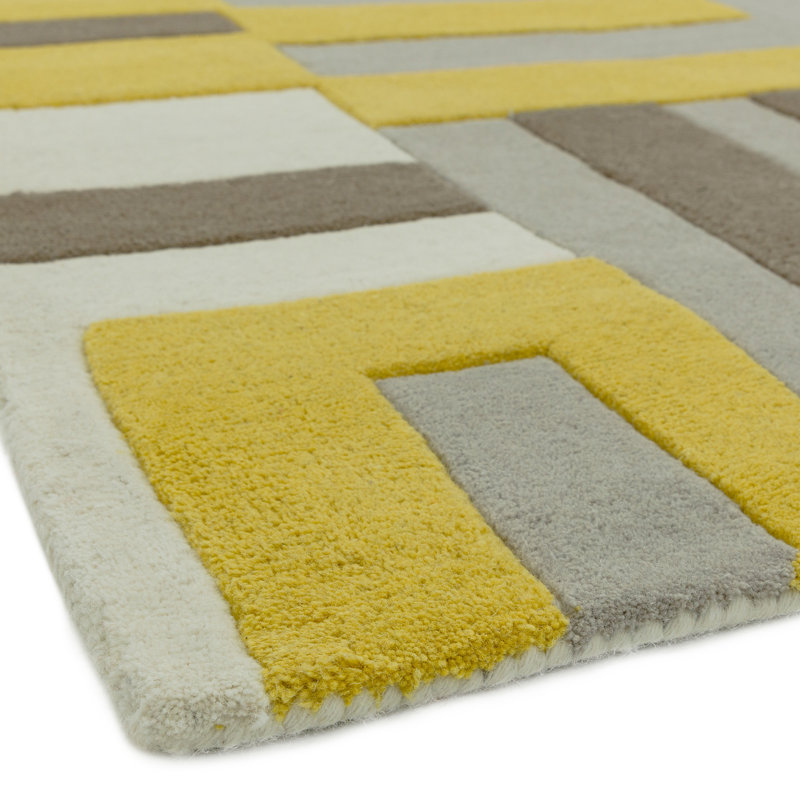 Aabia Geometric Wool Hand Woven Area Rug, Rectangle 160 x 230cm