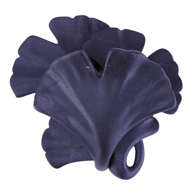 ARTS & CRAFT GINKGO KNOB IN PLATE, French Bronze