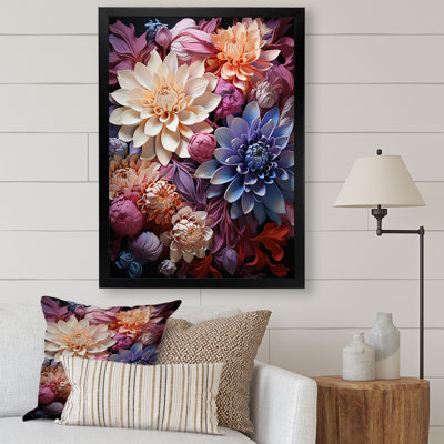 «Enchanted Visions Mums Florals» sur toile