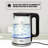 Total Chef 1.7 Liter Electric Glass Tea Kettle with Cordless Serving, Auto-Shutoff & Boil-Dry Protection