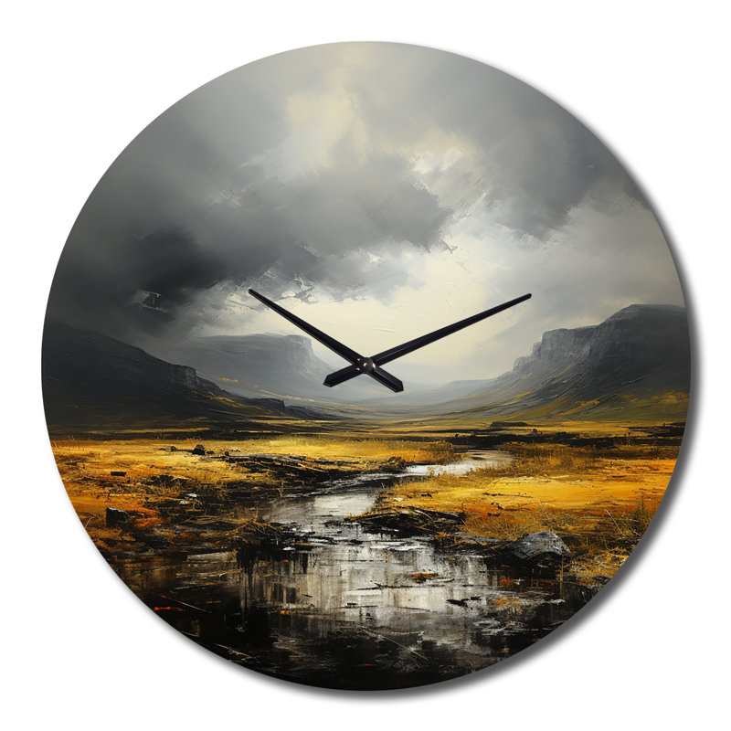 Horloge murale en métal Kalanni, Grand