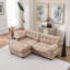 Canapé modulaire avec assise profonde et repose-pieds-865439480
